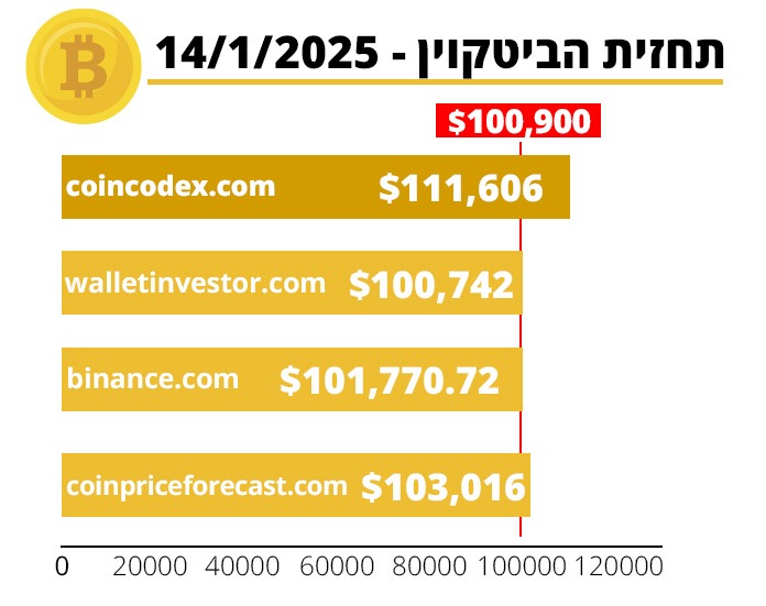 תחזית הביטקוין 14/1/2025